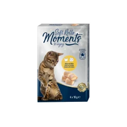 MOMENTS Friandises^Soft Rolls 6 x 4 x 10 g Poulet et fromage