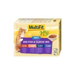 MultiFit Nourriture Humide^Adult Jelly Duo Fish & Classic Mix Multipack 12x100 g