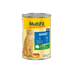 MultiFit Nourriture Humide^Adult Paté Lapin et canard 6x400 g