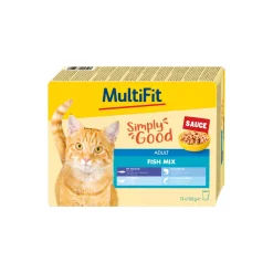 MultiFit Nourriture Humide^Adult Sauce Fish Mix Multipack 12x100g