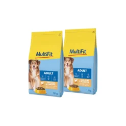MultiFit Croquettes^Croquettes pour chien adulte, avec volaille et carotte 2x12 kg