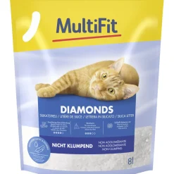 MultiFit Litière Pour Chat^Diamonds Litière silice non-agglomérante 8 l