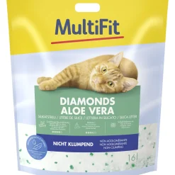 MultiFit Litière Pour Chat^Diamonds Litière Silice Aloe Vera 16 l