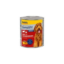 MultiFit Nourriture Humide^Favoris Nourriture humide Chien Adulte Bœuf aux cœurs de poulet 6x800 g