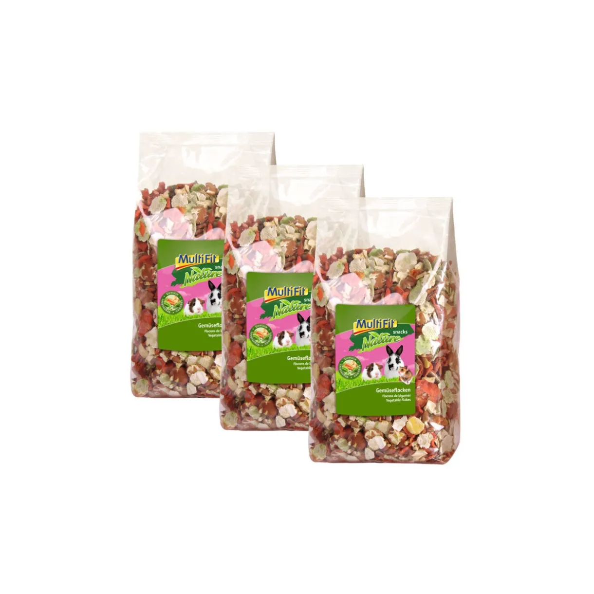 MultiFit Friandises^Flocons de légumes 3 x 750 g