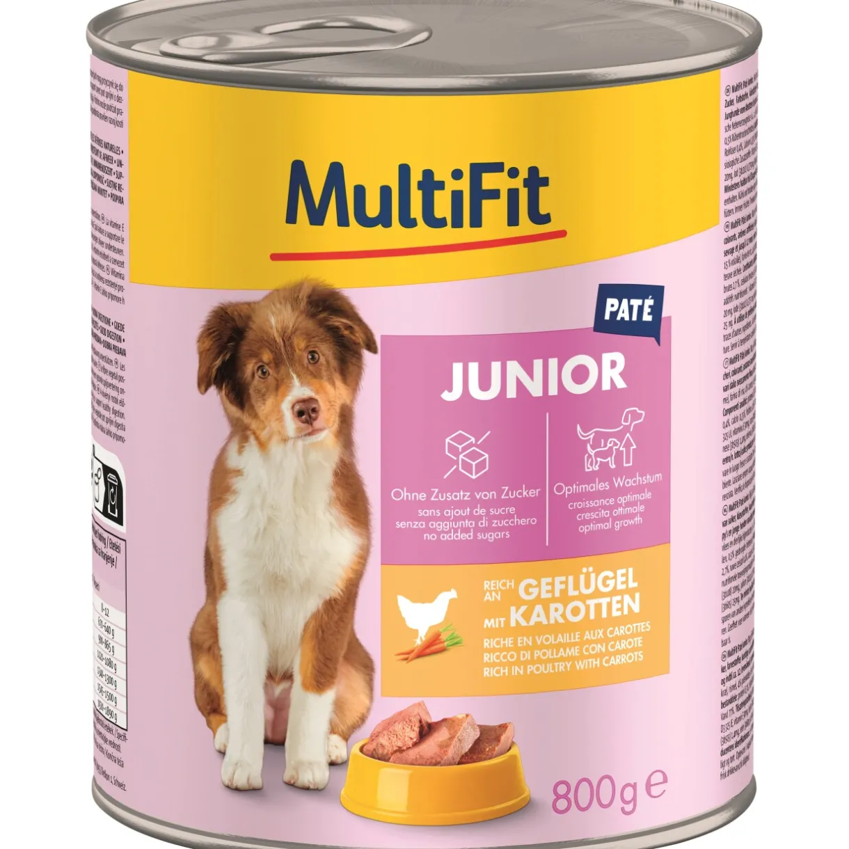 MultiFit Nourriture Humide|Nourriture^Junior Pate volaille aux carottes 6x800 g