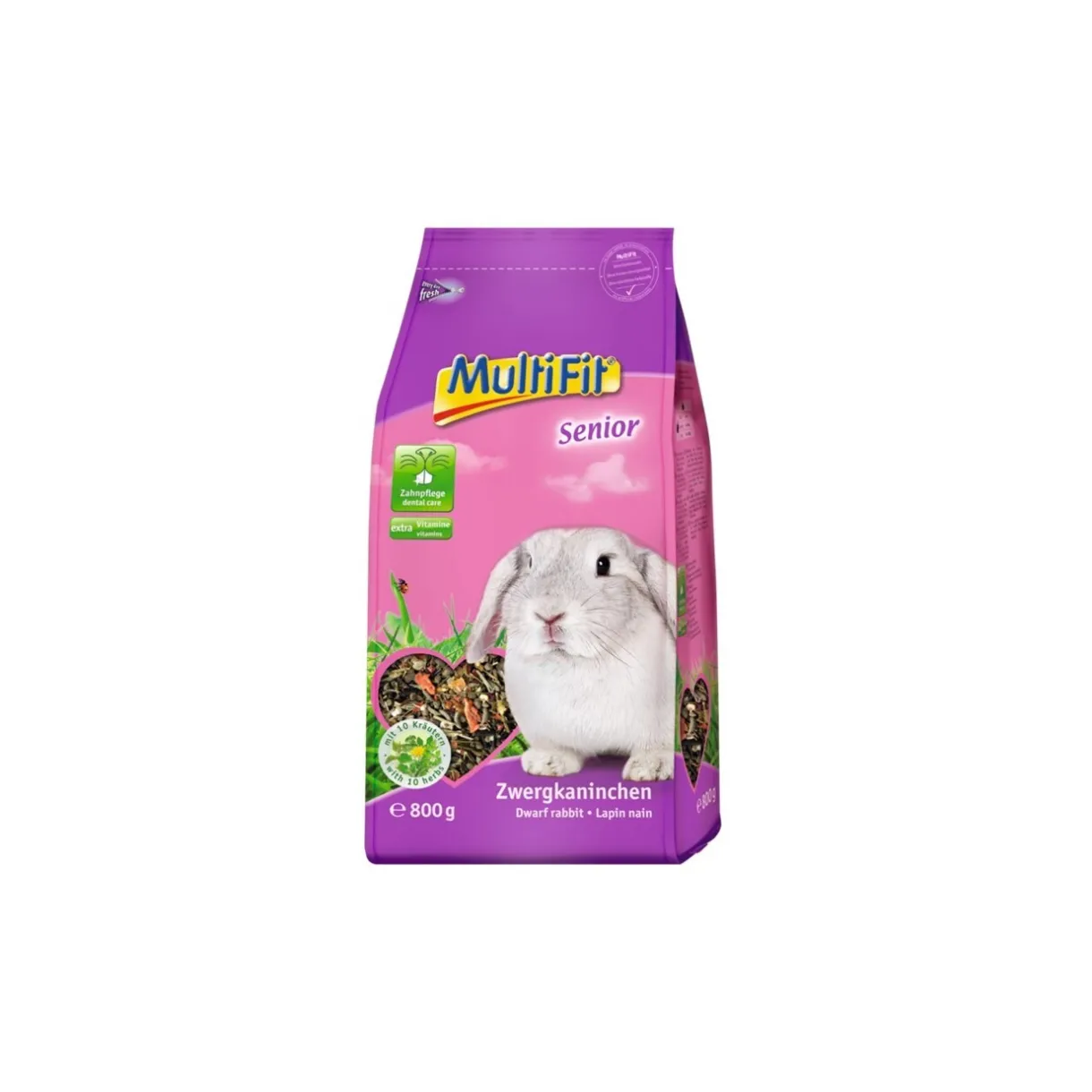 MultiFit Lapins Nains|Nourriture Principale^Lapins nains Senior 800 g