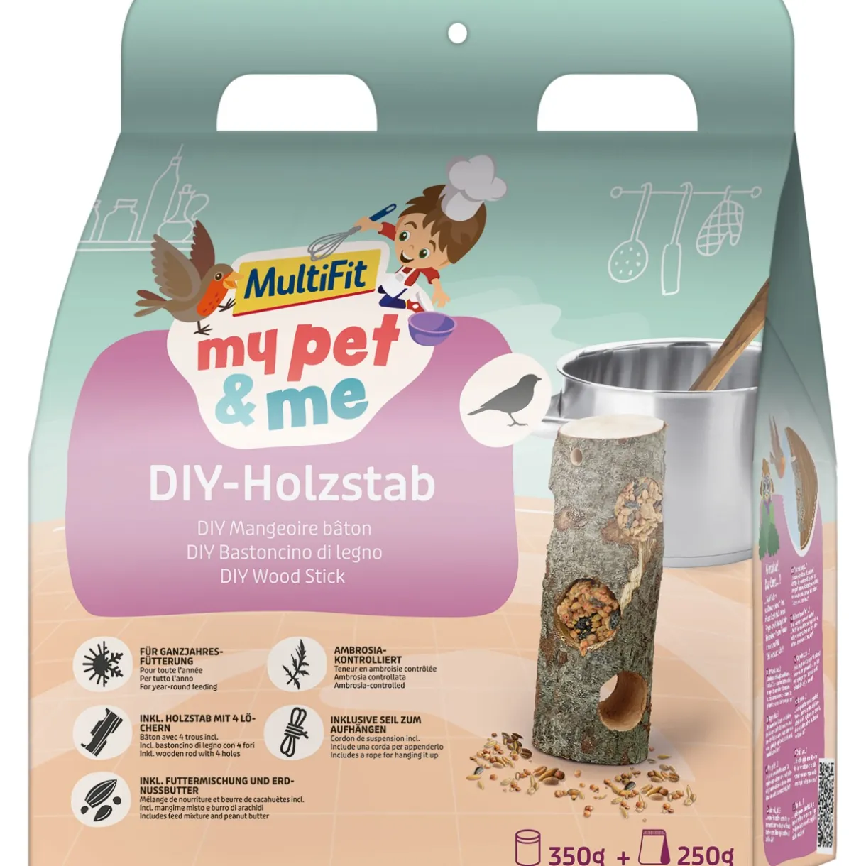 MultiFit Nourriture Pour Oiseaux Du Ciel|Nourriture Pour Oiseaux Sauvages^my pet & me bâton en bois DIY