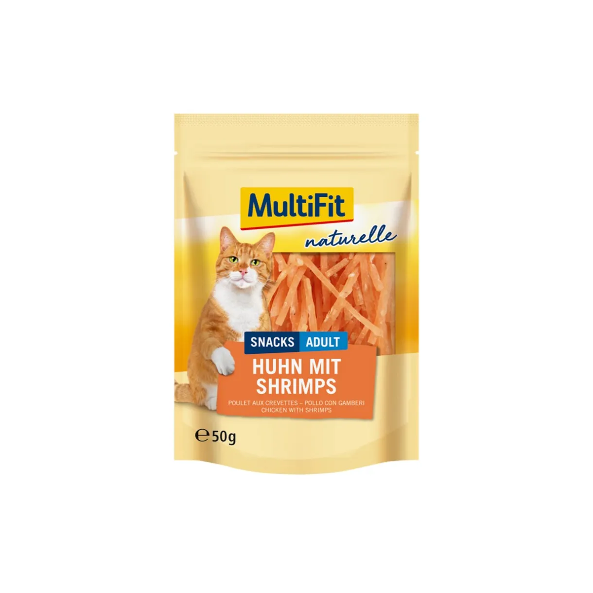 MultiFit Friandises^Poulet naturel aux crevettes 4 x 50 g