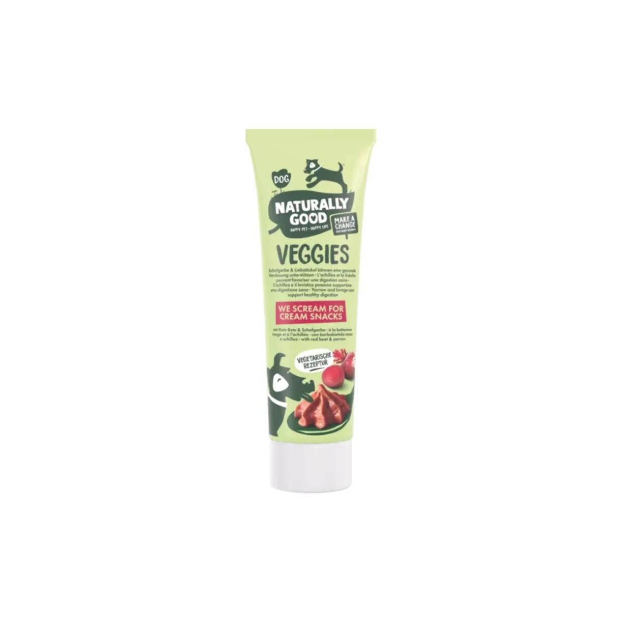 Naturally Good Friandises^Snack Crème Légumes Naturellement Bon avec Betterave Rouge et Achillée 100 g