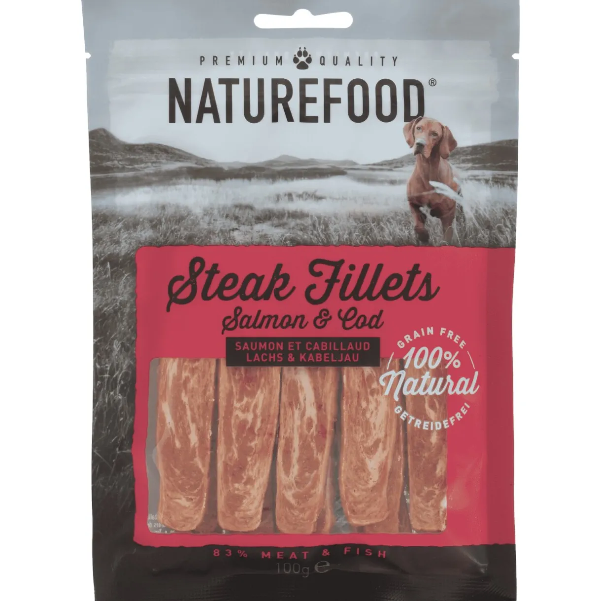 NATUREFOOD Friandises|Nourriture^Steak Filet 3 x 100 g Saumon