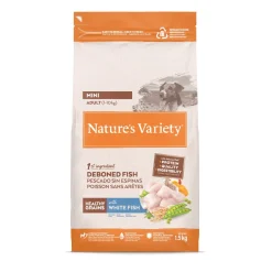 Nature's Variety Croquettes^Healthy Grains Adulte Mini Poissons Blancs 1,5kg