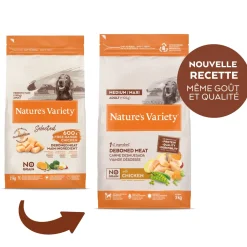 Nature's Variety Croquettes^No Grain Adulte Med/Max Poulet 3 kg