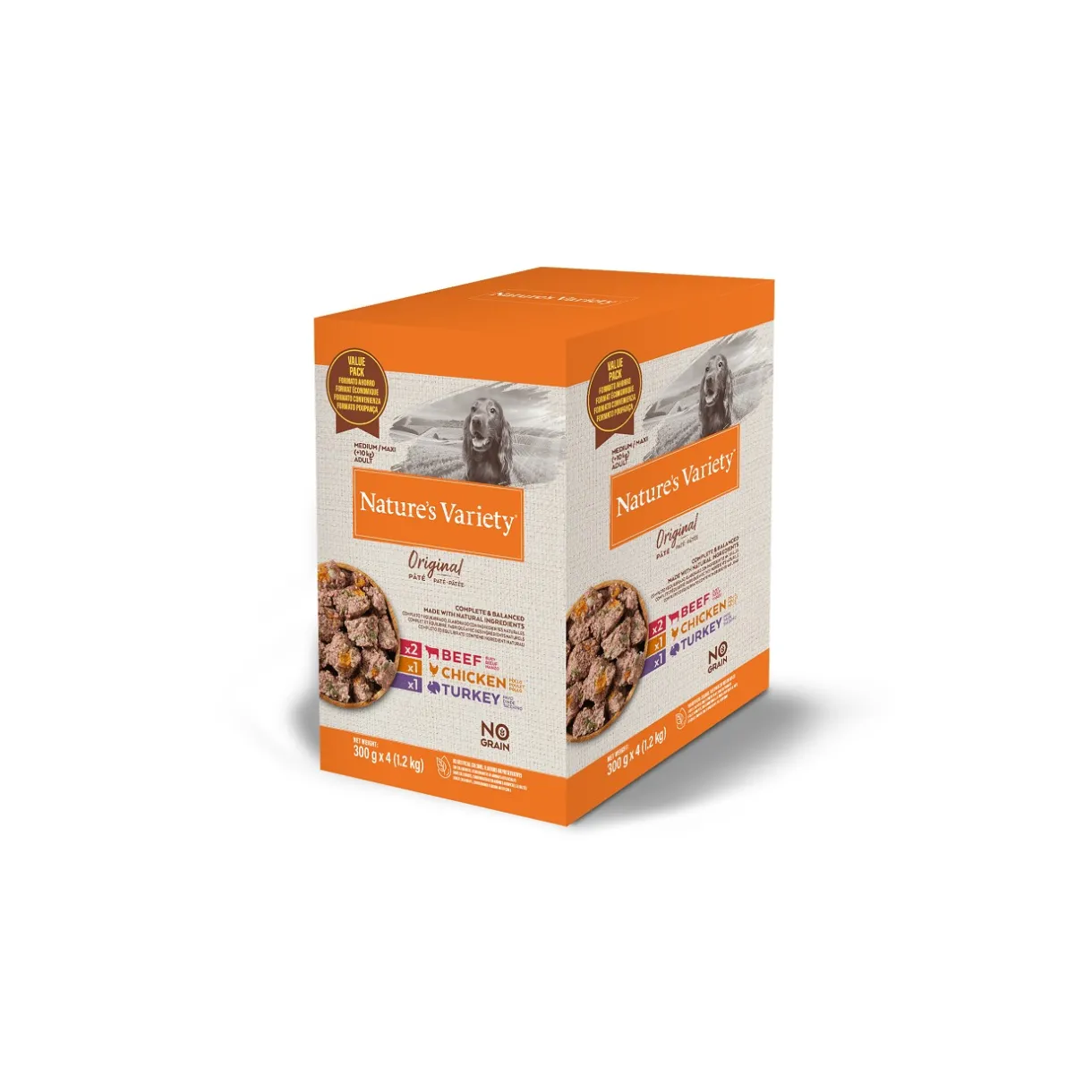 Nature's Variety Nourriture Humide^Original pâté Medium/Maxi Multipack 4 x 300 g