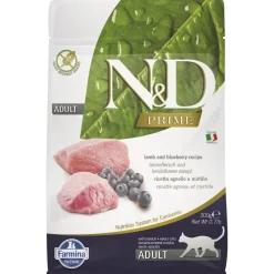 Croquettes Pour Chat|Croquettes^N&D Farmina Prime Adult Agneau 300 g