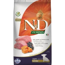 Croquettes|Nourriture^N&D Farmina Pumpkin Mini Puppy Agneau, potiron et myrtille 2,5 kg