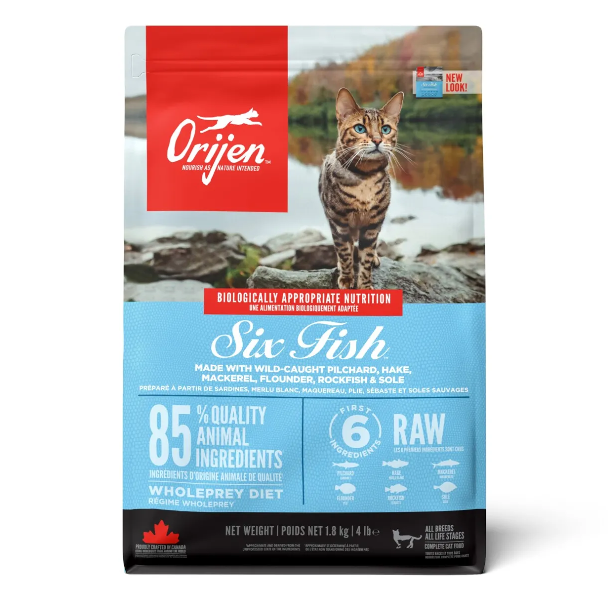 Orijen Croquettes Pour Chat^Croquettes chat Six Fish 1,8 kg