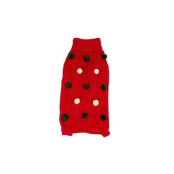 Pulls Pour Chien^Paw Care Harry Barker Pull-over à pompon Holiday rouge L