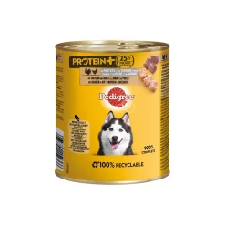 Pedigree Nourriture Humide^Boîte Protein+ en pâté 12 x 800 g Dinde et poulet