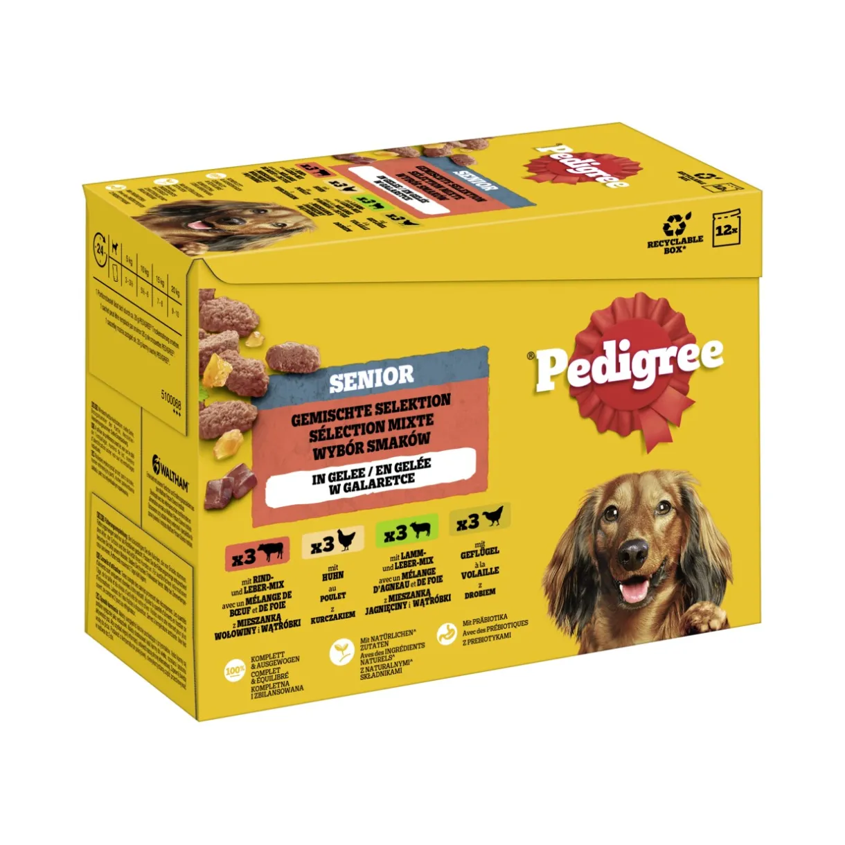 Pedigree Nourriture Humide^Nourriture humide pour chien senior, multipack, sélection mixte, en gelée 12x100 g