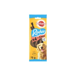 Pedigree Friandises^Rodeo Récompenses au Bœuf pour Chien 4pcs 70g