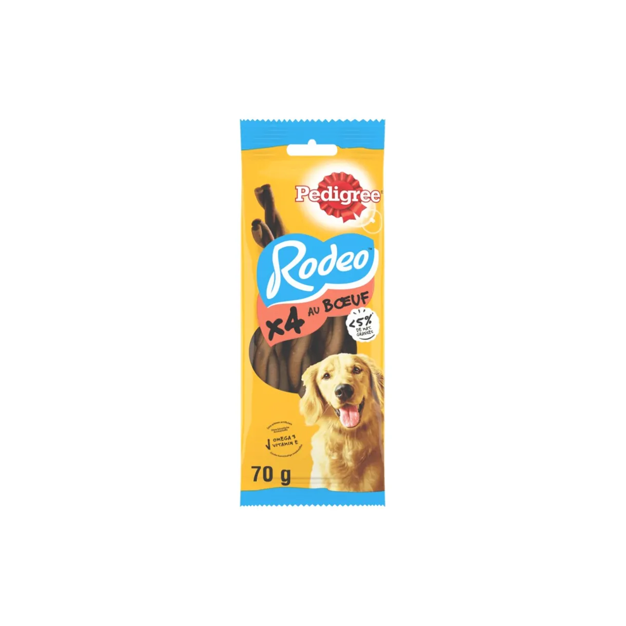 Pedigree Friandises^Rodeo Récompenses au Bœuf pour Chien 4pcs 70g