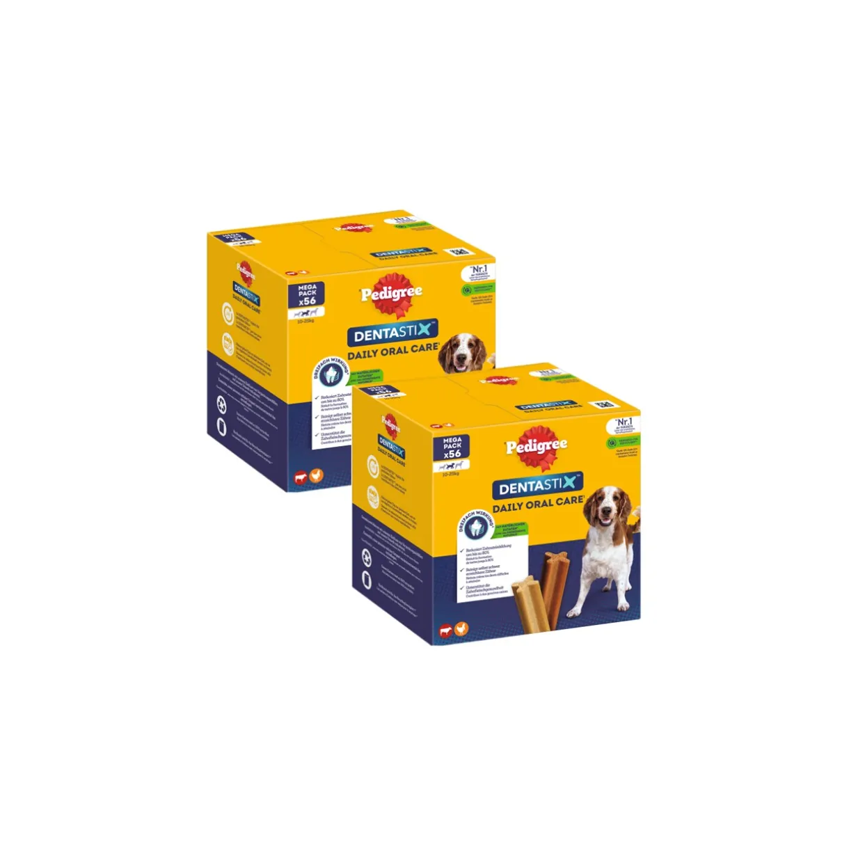 Pedigree Dentition Et Soins Dentaires|Nourriture^Soin dentaire Dentastix pour les chiens de taille moyenne 2x56 pcs