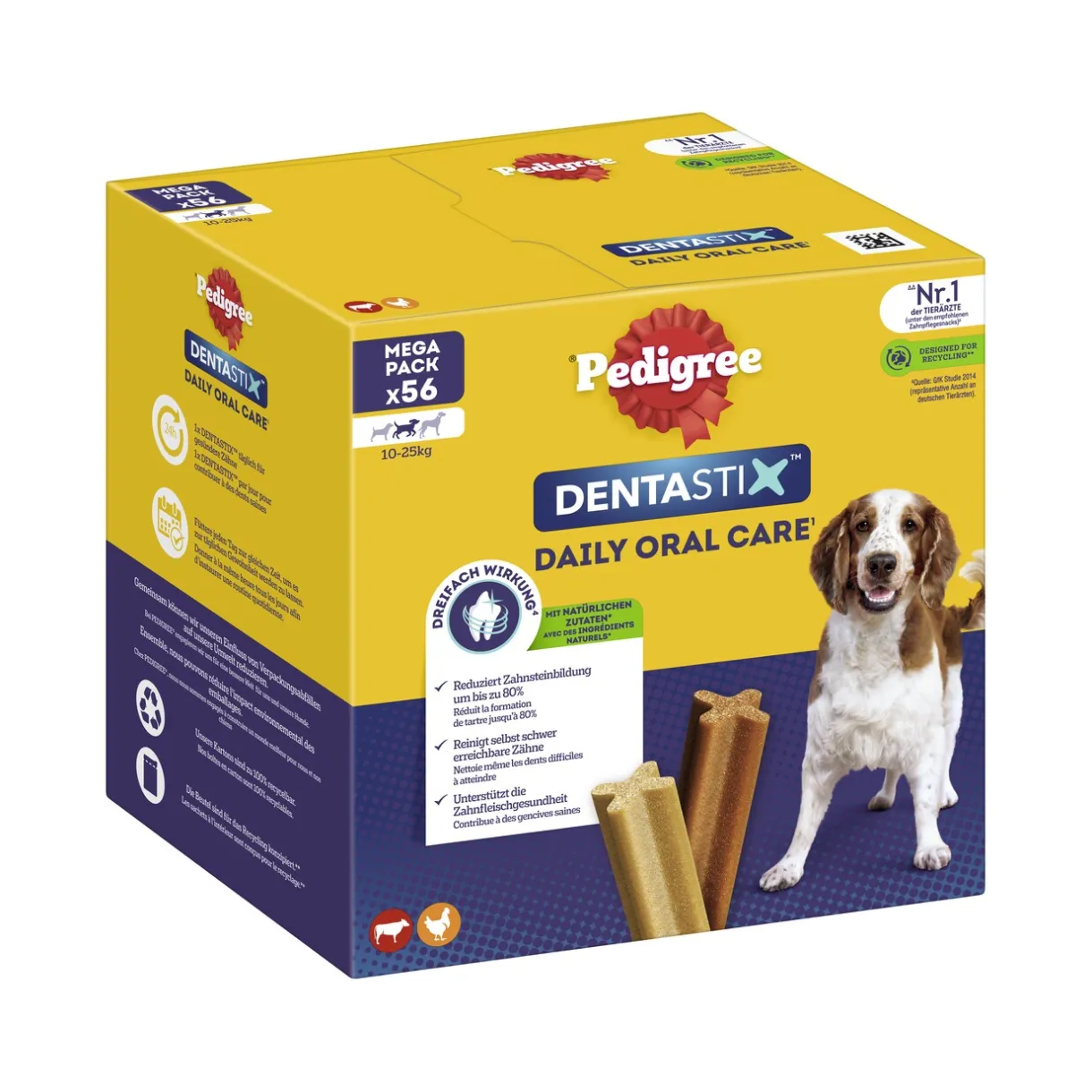 Pedigree Soins Dentaires|Friandises^Soin dentaire Dentastix pour les chiens de taille moyenne 56 pcs