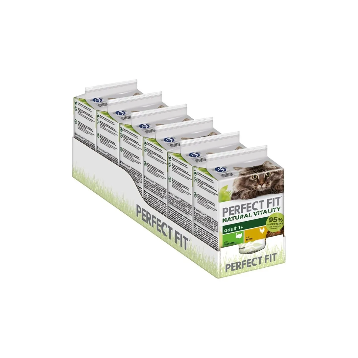 PERFECT FIT Nourriture Humide^Natural Vitality 6 x 6 x 50 g Poulet et dinde