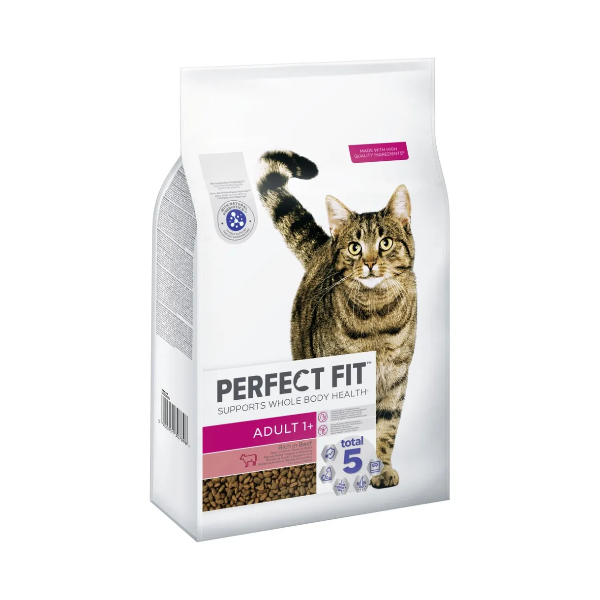PERFECT FIT Croquettes Pour Chat^Sac Active 1+ au bœuf 7 kg