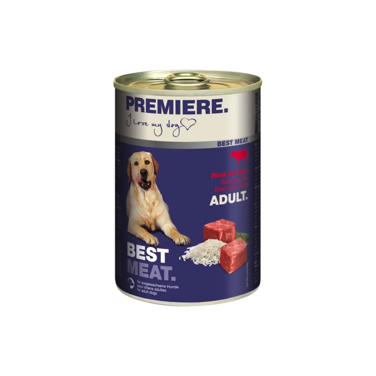 PREMIERE Nourriture Humide^Best Meat Adult Bœuf & Riz 6x400 g