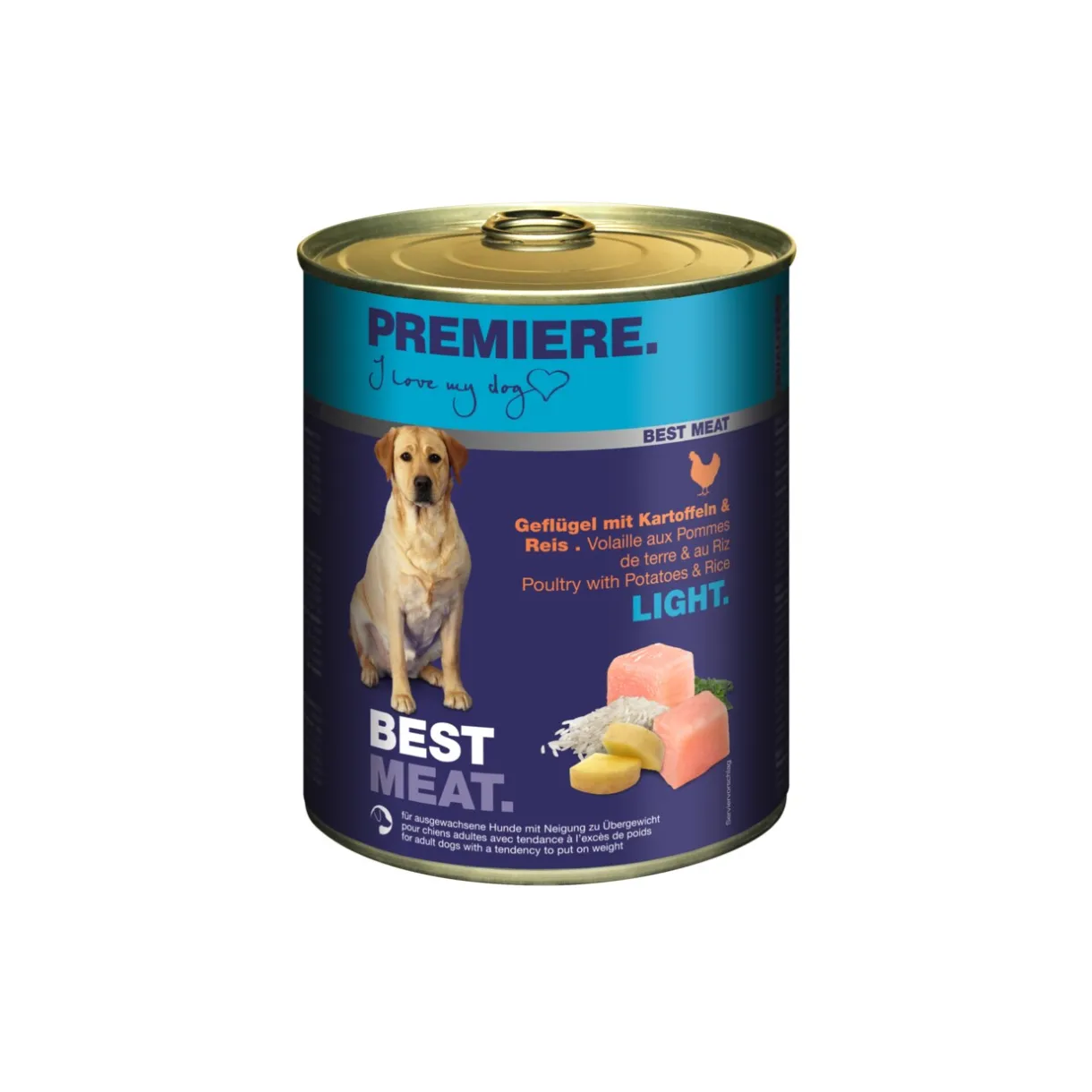 PREMIERE Nourriture Humide^Best Meat Light Volaille & riz 6x800 g