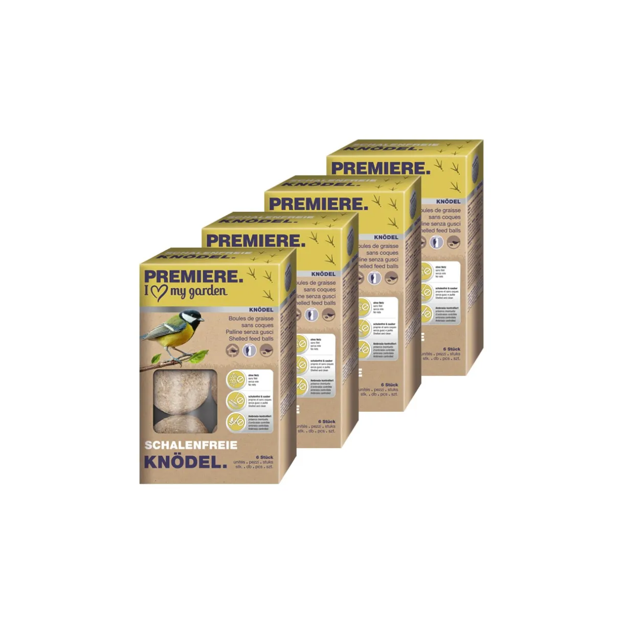 PREMIERE Boules De Graisse|Boule De Graisse^Boules naturelles sans coques 4 x 500 g