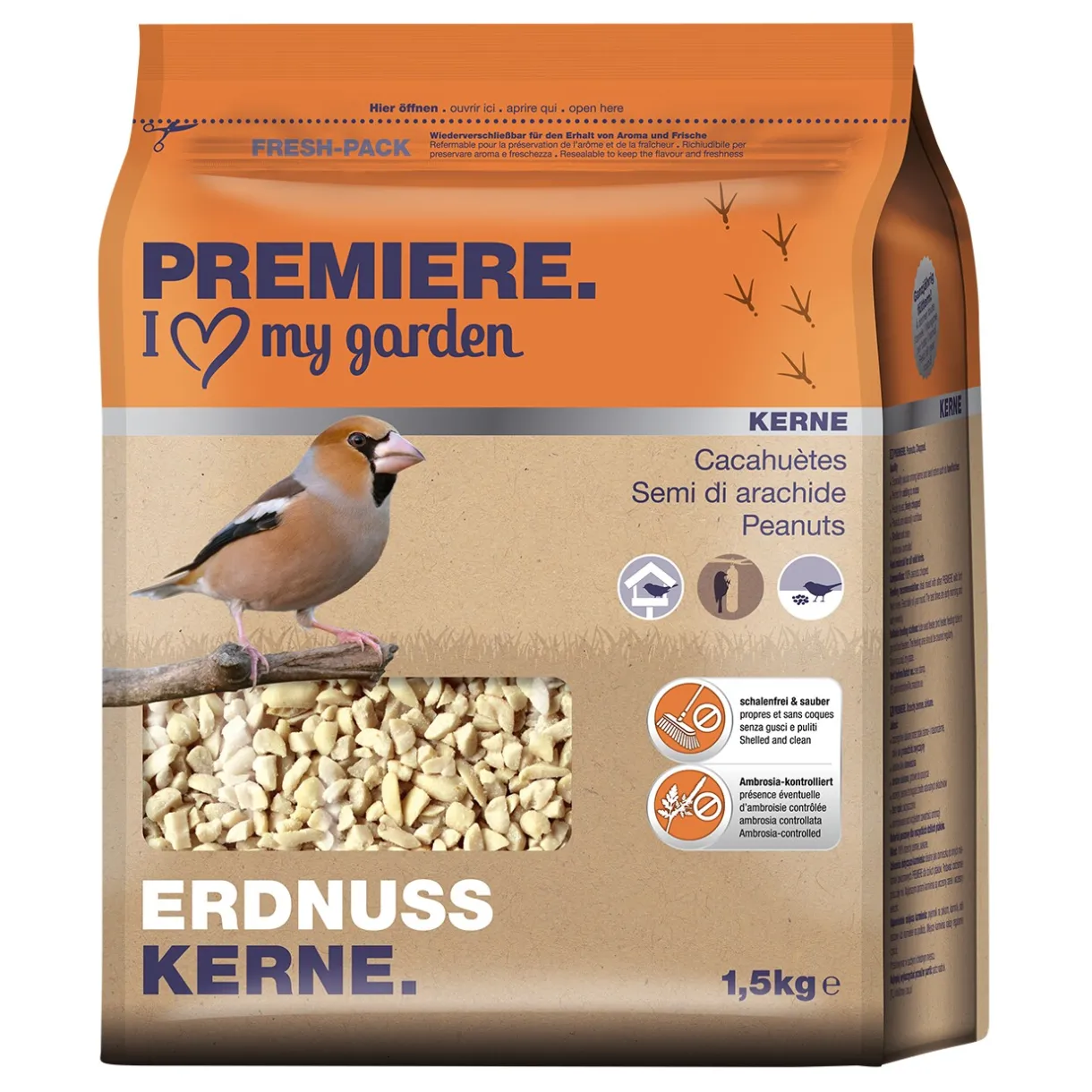 PREMIERE Nourriture Pour Oiseaux Du Ciel|Nourriture Pour Oiseaux Sauvages^cacahuètes 1,5 kg
