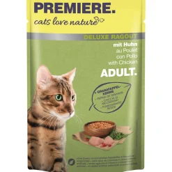 PREMIERE Nourriture Humide^cats love nature Deluxe Ragout Avec du poulet 24x100 g