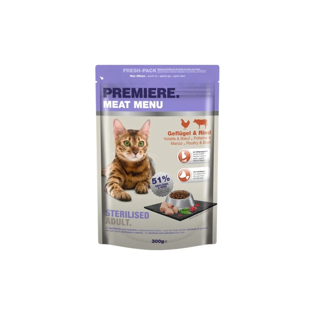 PREMIERE Croquettes Pour Chat^Croquettes chat adulte stérilisé 300 g