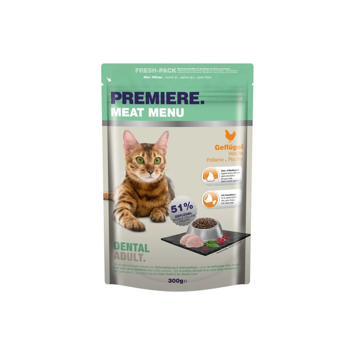 PREMIERE Croquettes Pour Chat^Dental Volaille 300 g