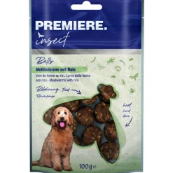 PREMIERE Friandises|Nourriture^Insekt Snack Balls vers de farine au riz 100 g