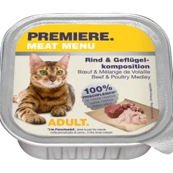 PREMIERE Nourriture Humide^Meat Menu Adult Boeuf & Mélange de volaille 16x100 g
