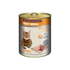 PREMIERE Nourriture Humide^Meat Menu Adulte Bœuf et poulet 6x800 g
