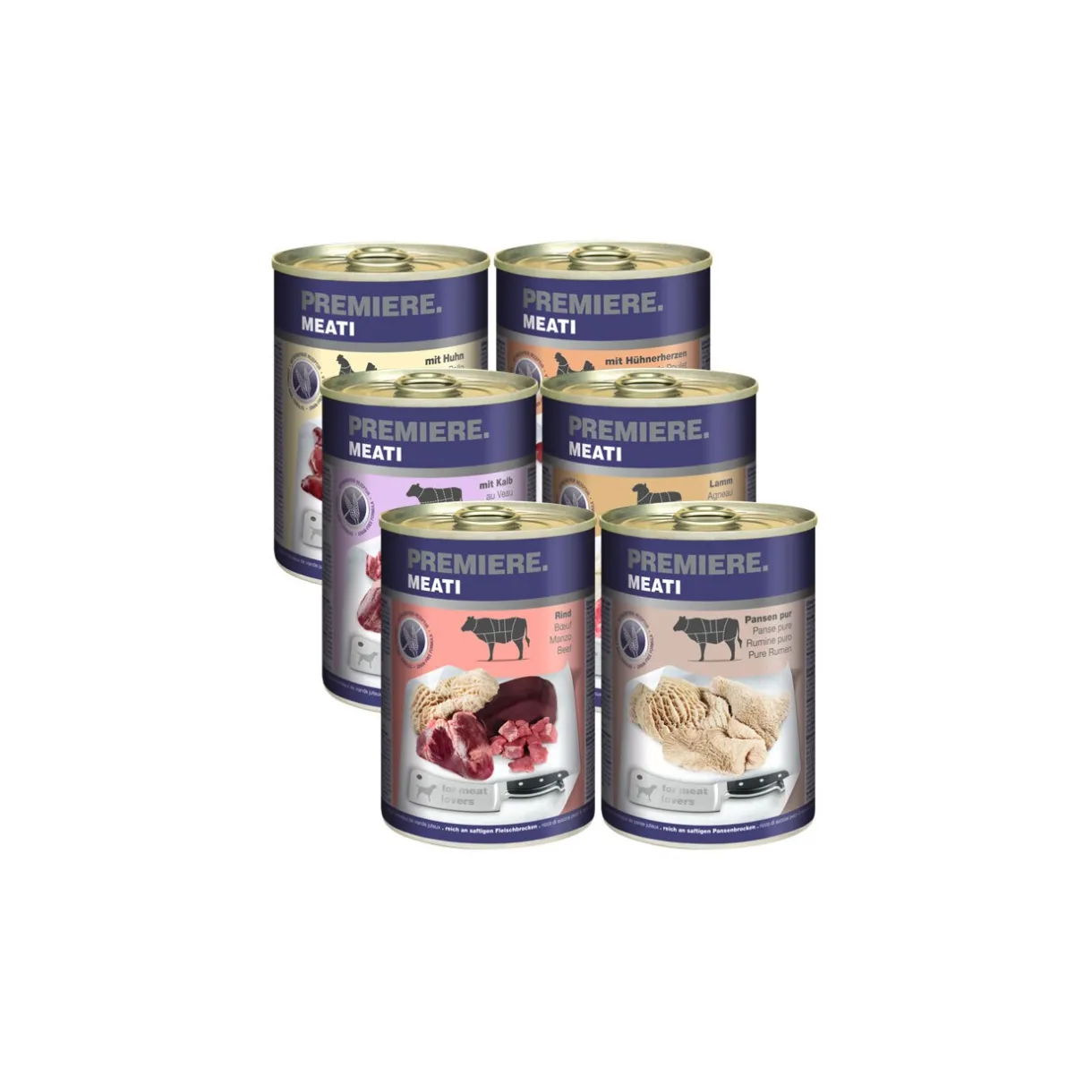 PREMIERE Nourriture Humide^Meati pack mixte 6 x 400 g Pack mix 1