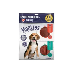 PREMIERE Friandises^Pure Meaties XXL canard et bœuf 4 x 250 g Kit promotionnel