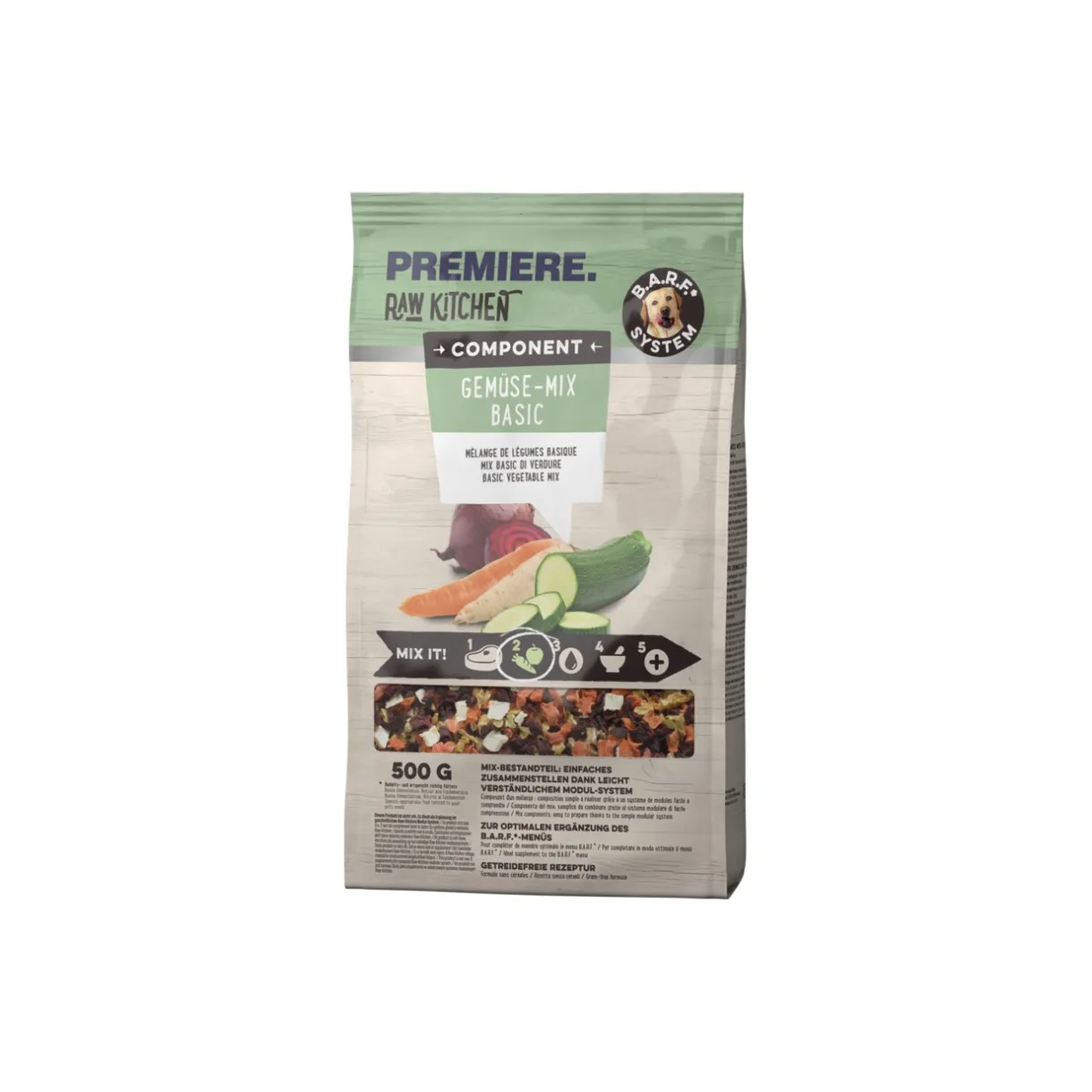 PREMIERE Nourriture Supplémentaire|Barf/ Nourriture Surgelée^RAW KITCHEN Mélange de Légumes basique 500 g