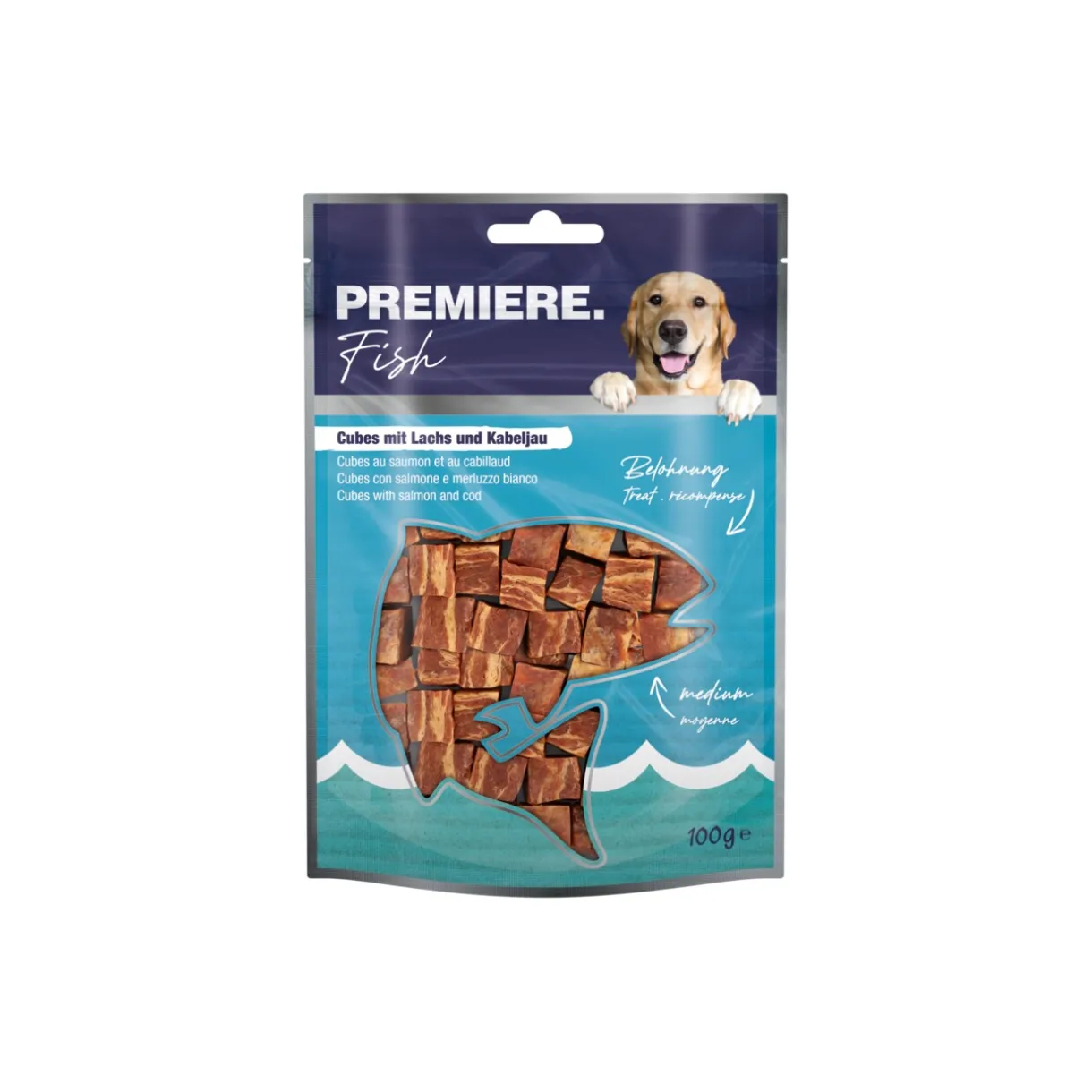 PREMIERE Friandises|Nourriture^Snack It Cubes au saumon et cabillaud 100 g