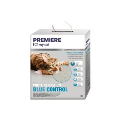PREMIERE Litière Pour Chat^White Sensation – Blue control Litière agglomérante 10 l