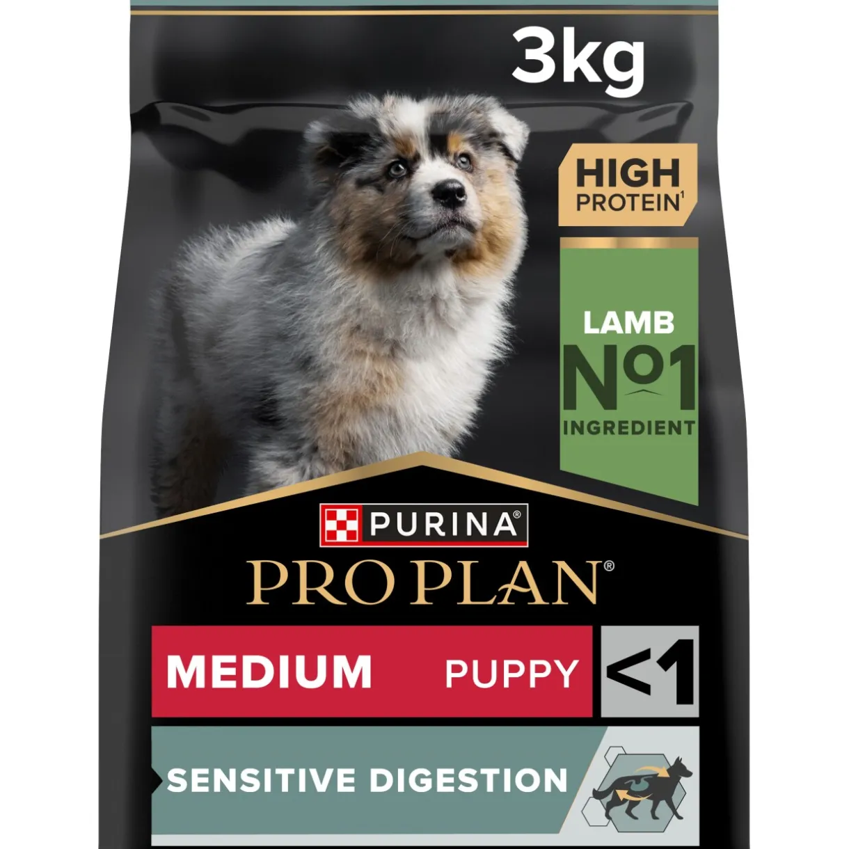 PRO PLAN Croquettes|Nourriture^Puppy Medium Sensitive Digestion Agneau 3 kg