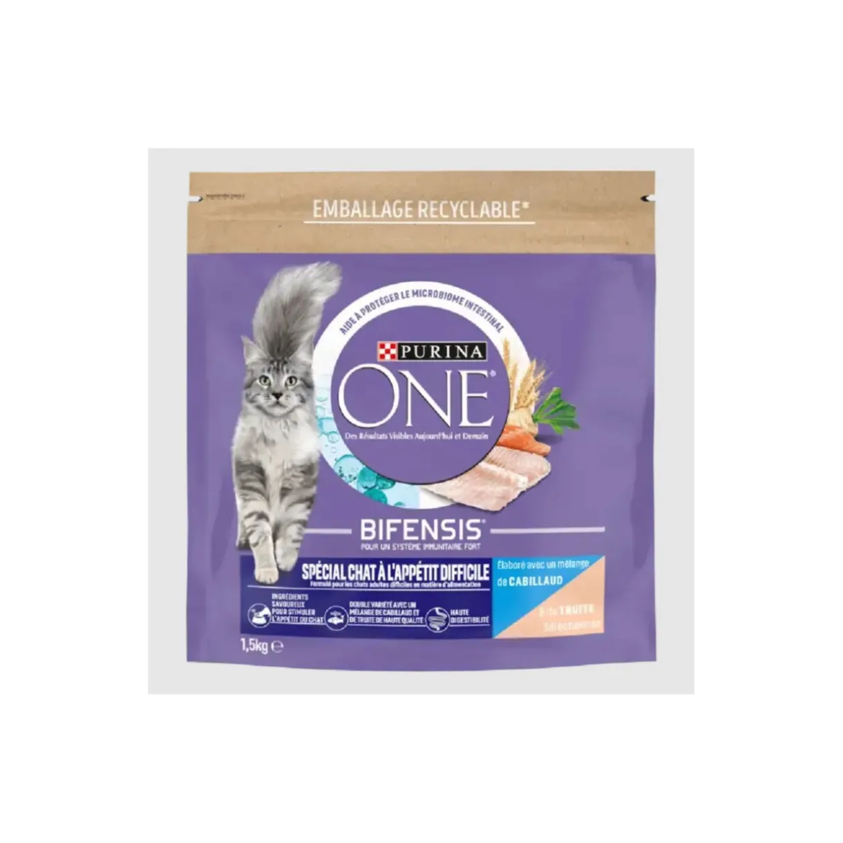 Purina ONE Croquettes Pour Chat^Croquettes pour Chat à l'appétit difficile 1,5 kg