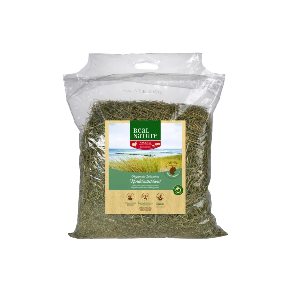 REAL NATURE Tout Dans Poules & Basse-Cour|Nourriture & Foin^Foin de prairie régional Allemagne du Nord 1.5kg