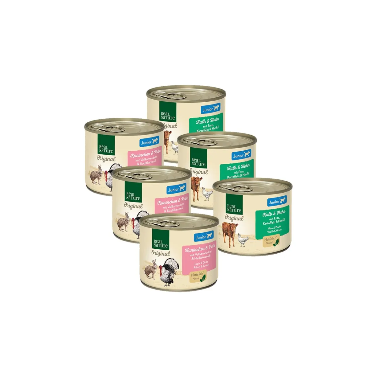 REAL NATURE Nourriture Humide|Nourriture^Junior Pack mixte 6x200g