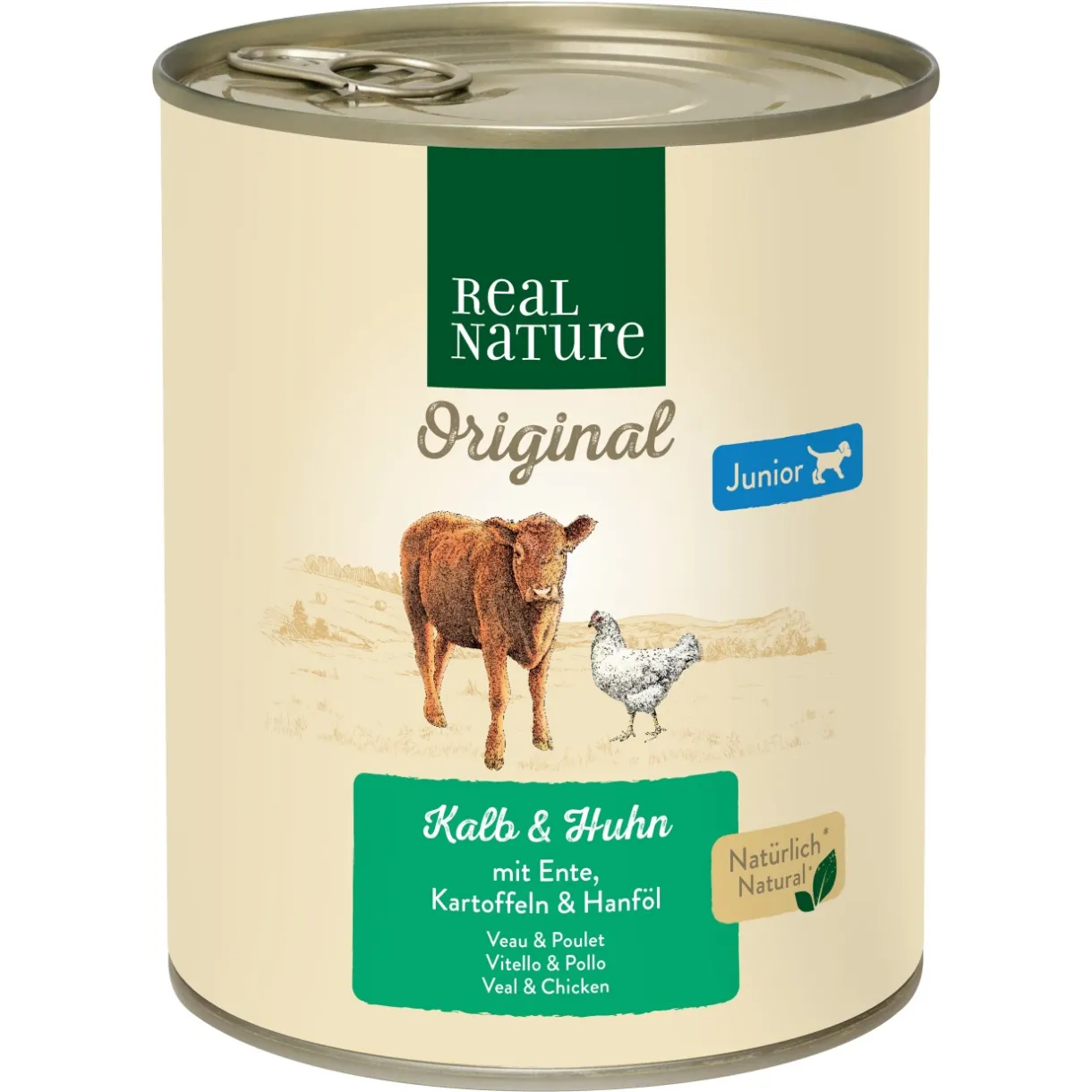 REAL NATURE Nourriture Humide|Nourriture^Junior Veau et poulet 6x800 g